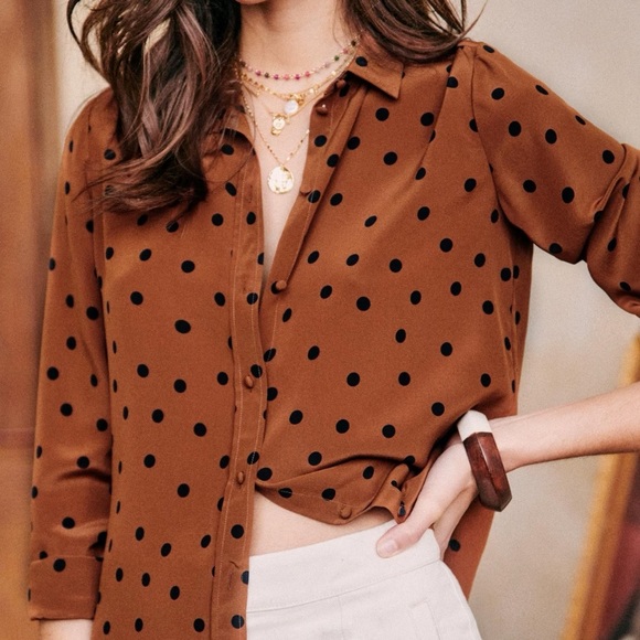 Sezane Tops - Sezane silk shirt NWT